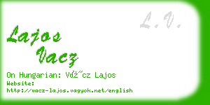 lajos vacz business card